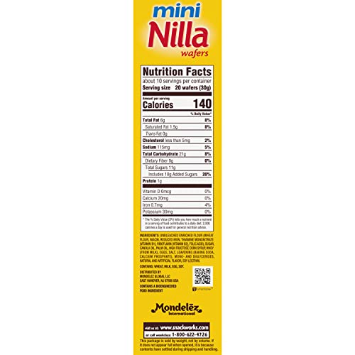 Nilla Wafers Mini Cookies, Vanilla Wafers, 12 - 11 oz Boxes