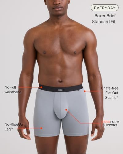 SAXX Underwear Co. Men's 3Six Five Pouch-Free Cotton Boxer Brief 5-Pack, Hurricane/Maroon/Cargo/Reef/Mineral, Large - 4