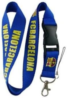 Barcelona Lanyard Keychain Holder Blue with Buckle