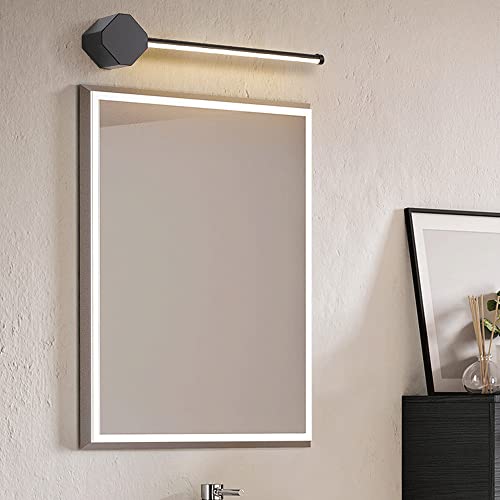 Appliques murales devant long miroir pour salle de bains LED