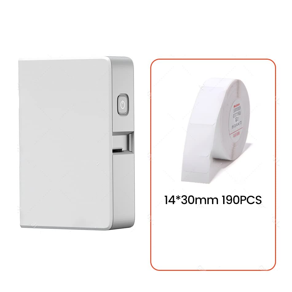 Image of Mini Portable Label Printer Thermal Transfer Pocket Printer with Black Ribbon(Add 1White Label)