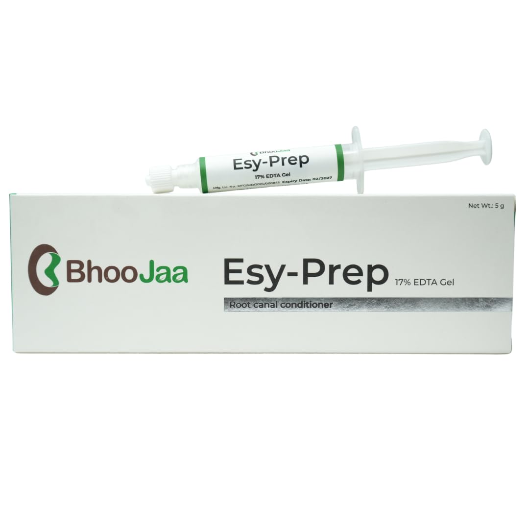 BhooJaa Esy Prep | 17% EDTA GEL | Chelating Agent for Root Canal Lubrication | Debridement of Dentin debris & Smear Layer | 5g Syringe with Two Applicator tips | Pack of 1-picture-14
