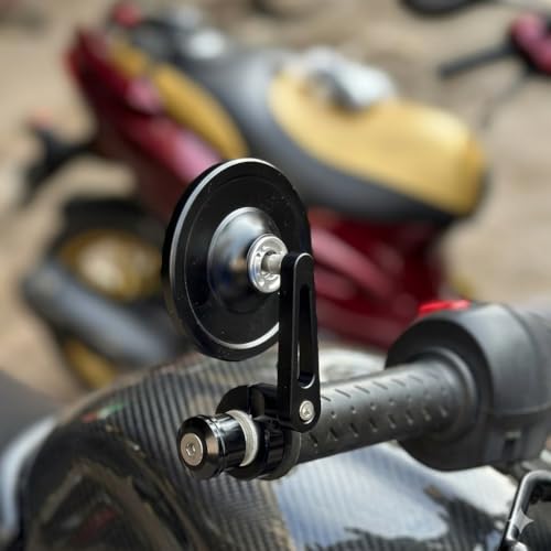Image of Bike Motorcycle Round 7 /8 inch 22mm CNC Bar End Rearview Side Mirrors Off-road Dirt Bike Black Universal Fit Continental GT