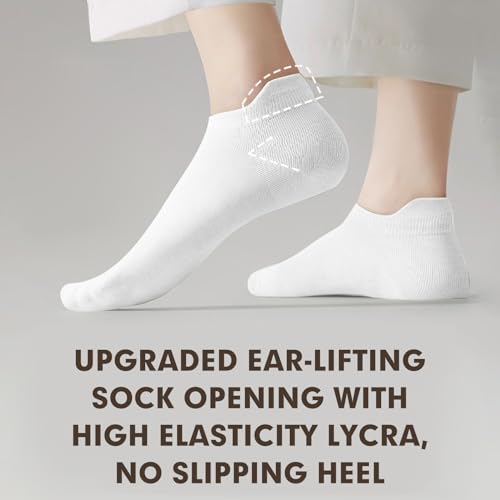 Image of Comfortable Anti-Blister Running Socks for Women 2 Pairs| Highly Elastic Non-Slip Cuff Women's Socks Low Cut With Heel Breathable Mesh & Shock Absorption