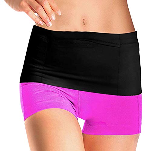 Binggong - Riñonera deportiva con 4 bolsillos, apta para viajes, correr, gimnasio, color Beige, talla Large