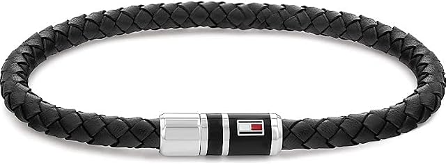 Tommy Hilfiger Jewelry Men's Leather Bracelet Black - 2790293