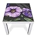 banjado® Glasplatte mit Motiv Violetta für Tisch 55 x 55 cm/Tischplatte aus Sicherheitsglas kompatibel mit IKEA Tisch Lack/Tischplatte Glas für Beistelltisch, Couchtisch/Tisch Platte
