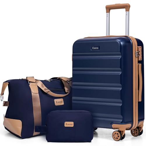 Image of 3 Piece Hardshell Luggage Set(20 inch /DB /TB,RoyalBlue)