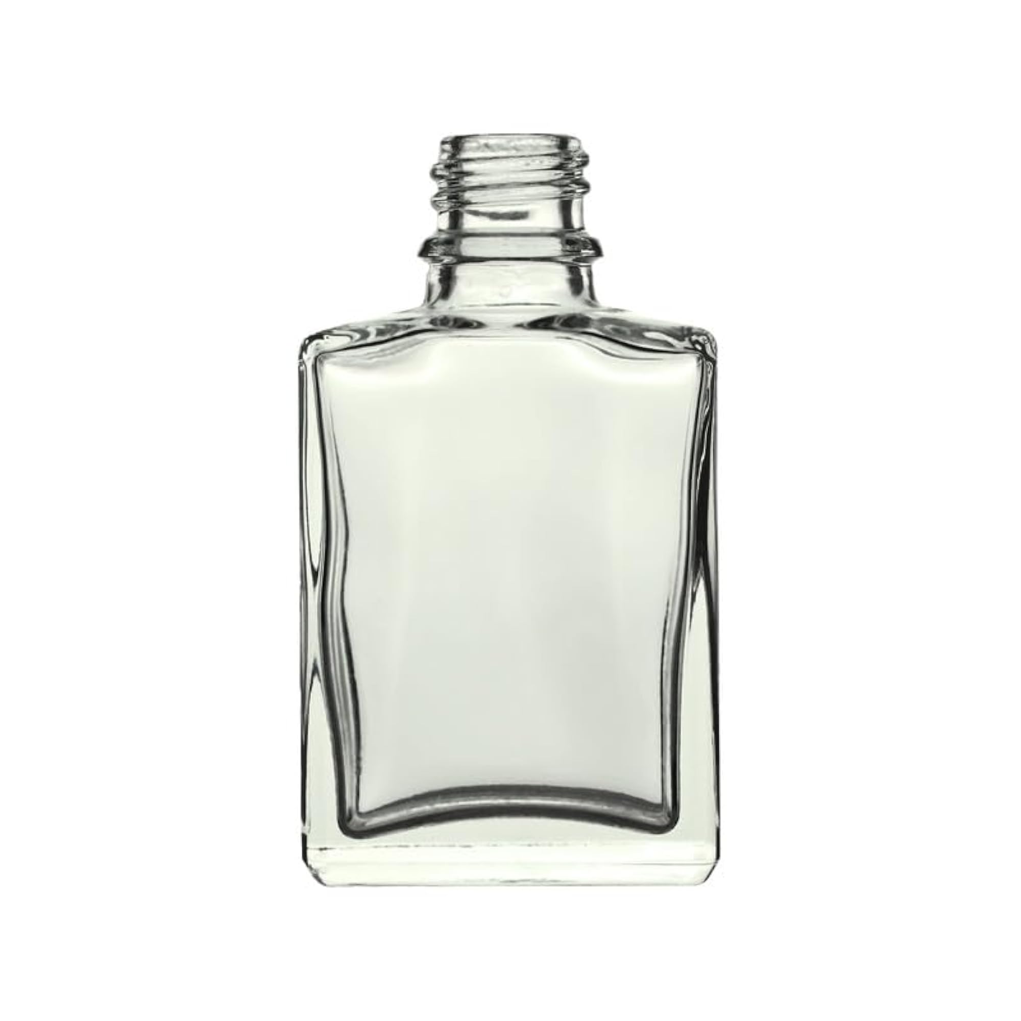 Clear Rectangle Glass Bottle, 30ml with Black Lotion Pump