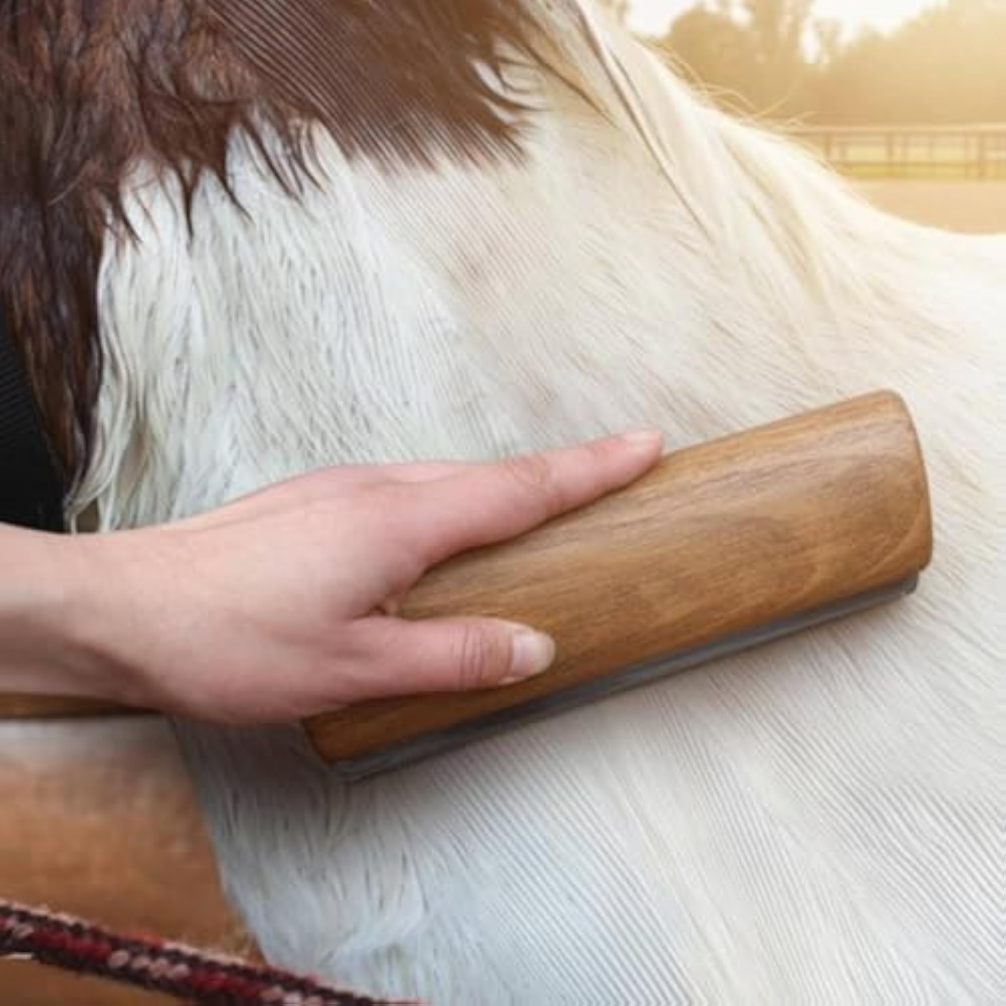 Sturdy Wood Handle Horse Sweat Scraper