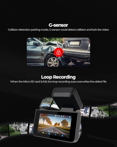 Image of PRONOD 3K Dash Cam for Car Front and Rear | Dashcam for Car with Mic, AI Voice Control, 3 inch IPS Display, Sony Starvis Sensor, WiFi App Control, G-Sensor, 24H Parking Mode, Two Way Audio-Supports 256GB