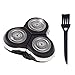 RQ12 Cabezales de Afeitado Compatible con Phi-lips Norelco RQ11 RQ10 Sensotouch 3D 1260X 1280X 1290X RQ1180 Arcitec Afeitadoras Eléctricas Hombre Triple 3D con Poweka Cepillo de Limpieza