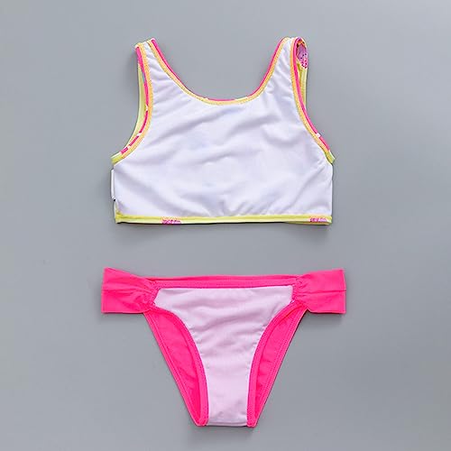 Two Piece Bikini for Girls Toddler Girl 2 Piece Swimsuit Sport Cartoon Prints High Waist Toddler Girl Swimsuit2