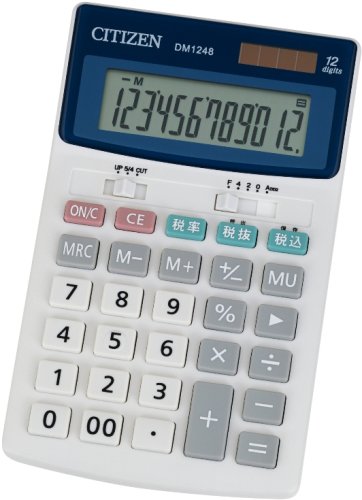 Amazon.co.jp: シチズン セミデスク型電卓(12桁表示) DM1248Q : 文房具