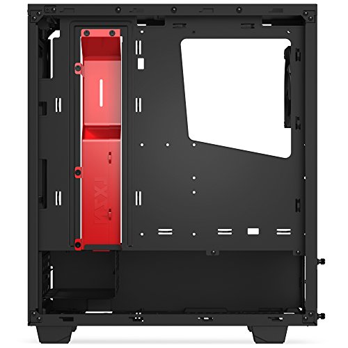 Image of NZXT S340 Mid Tower Case CA-S340MB-GR Matte Black /Red