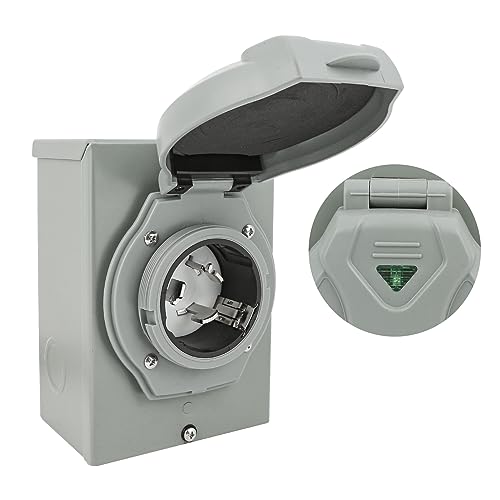 50 Amp Generator Power Inlet Box, NEMA SS 250P 3 Prong