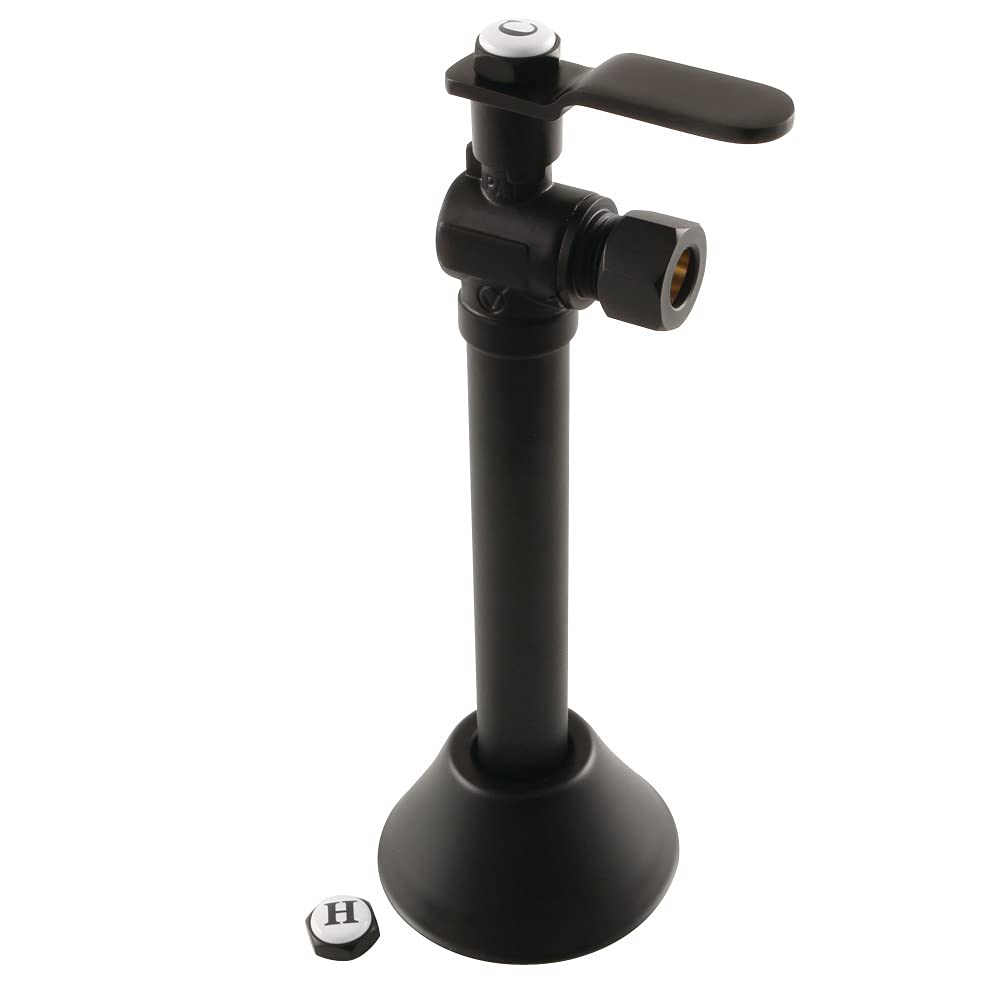 Vanne d'arrêt d'angle noire mate CA8320MB pour plomberie et rénovation de salle de bain