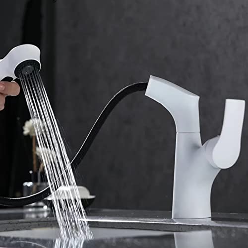Robinet de lavabo double mode jet extractible eau chaude et froide - 5