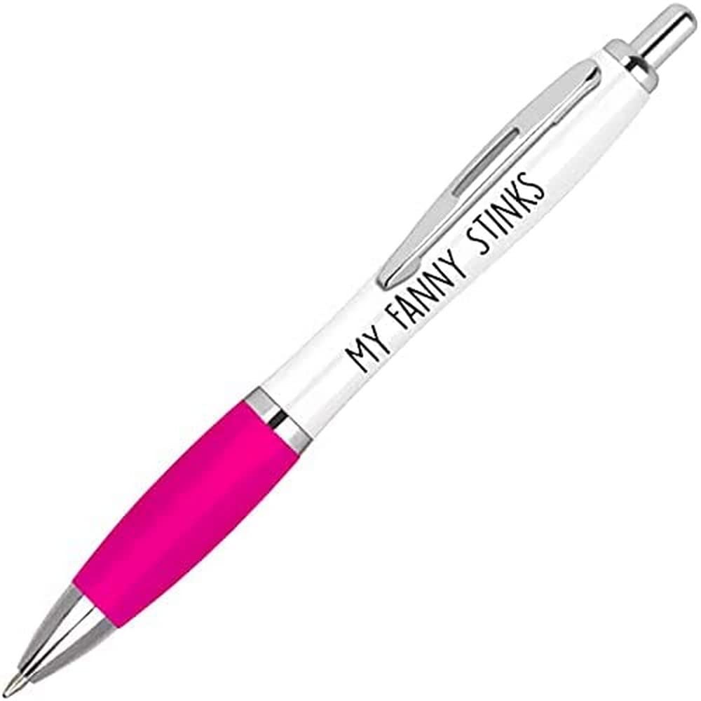 Cheeky Chops Rude Pen – Funny Ballpoint Pen “My Fanny Stinks” – Offensive Novelty Desk Stationery, Mix & Match Collection