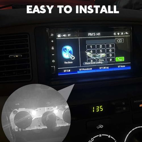 Image of 10PCS T4.2 Led Bulb Neo Wedge 10mm Base, Car Interior Dash Light, 12V IP65 Waterproof 3030 Chip LED Super Bright A /C Indicator Light, Climate Control Switch Indication Bulb for Cars (White)
