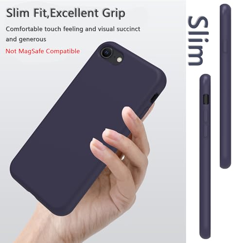 Image of iPhone SE /8 /7 Case Silicone,Soft Microfiber Lining(Sky Blue)