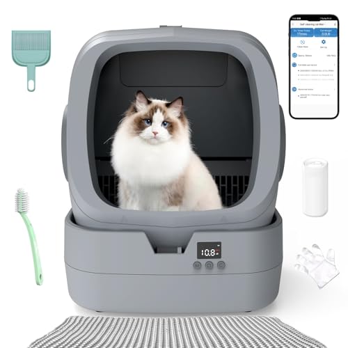 Automatic Litter Box Self Cleaning - APP Control and Wltra-Quiet, Multi-Cat - Smart Health Monitor, ...