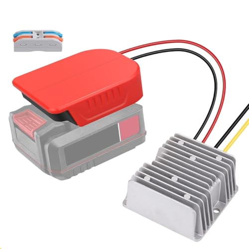 DC 18V to 12V Step Down Converter for Bauer 20V Battery Adapter for Power Wheel Converter Inverter Buck Boost Voltage Regulator for Golf Rc Car Truck Light (15A 180W)