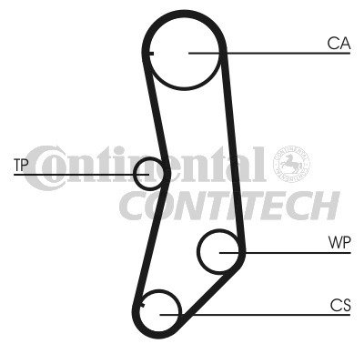 Courroie de distribution CONTITECH CT997 pour moteur essence Fiat Panda Lancia Y