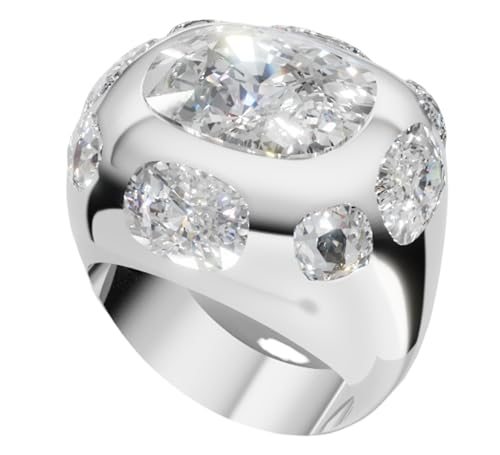 Bague dôme Monaco argentée pour femme