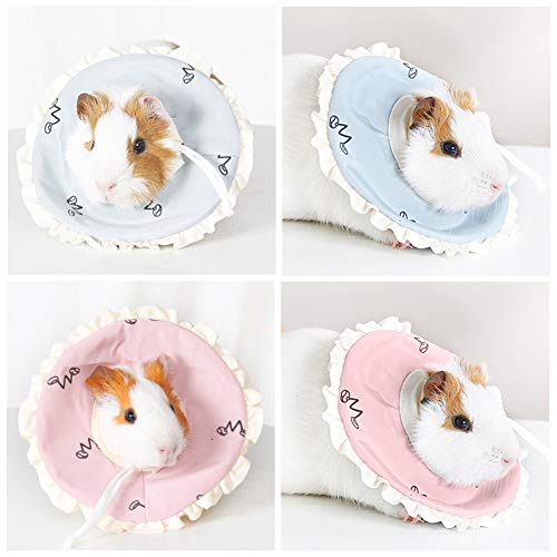 Image of La La Pet 2Pcs Recovery Pet Collar for Ferret Hamster Recovery Cone E-Collar Rabbit Protection Cone Guinea Pig Neck Recovery Elizabeth Collar Adjustable for Small Animal Squirrel Chinchilla, L