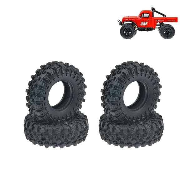 FURITEK Mudder 60MM Tires Extra Soft Sticky Set for 1.2INCH Wheel (FX118) - Remote Control Car, 1/18 RC Crawler Furitek FX118 Upgrade Parts (FUR-2443)
