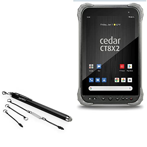 BoxWave Stylus Pen Compatible with Juniper Systems Cedar CT8X2 (Stylus Pen by BoxWave) - EverTouch Capacitive Stylus, Fiber Tip Capacitive Stylus Pen for Juniper Systems Cedar CT8X2 - Jet Black