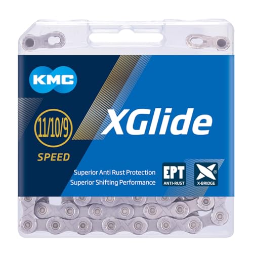 Cadena KMC xGlide EPT de 9 velocidades para disfrutar de tus rutas ciclistas sin interrupciones
