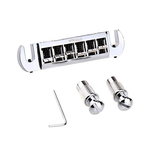 Wilkinson 52mm Pigtail stil Justerbar Wraparound Stall för Gibson Epiphone Les Paul Junior Style Gitarr, Krom