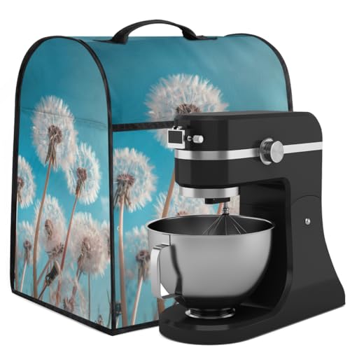 Coffee Maker Cover Flower Dandelion Kitchen Appliance Covers Small Appliance Covers Blender Cover Juicer Cover Dust Covers for Kitchen Appliances with Top Handle and Pockets,Washable,B665