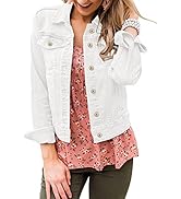LookbookStore Women's Basic Long Sleeves Button Down Fitted Denim Jean Jackets