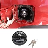 Aunginsy Fuel Tank Cap Replacement Anti-theft Lock Cap Compatible with Toyota Tacoma 2016-2023 Car Door Fuel Tank Cover W/Lock Gas Cap Tank Trim Cover Fuel Filler Door Protector with Lock Accessories