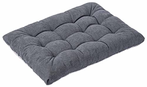 Dog Bed for Small Medium Dogs and Cats, Large Washable Pet Beds for Crate (36L x 23W in, Dark Grey)