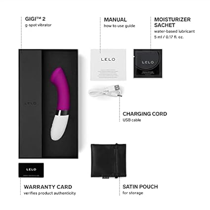 LELO GIGI 2 Estimulador del Punto G, Exquisito Vibrador Curvado, Recubierto con Silicona y Diseñado para Estimular el Punto G de la Mujer, Deep Rose