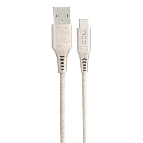 DCU Tecnologic | Câble de connexion USB | USB Type-C vers USB A ECO Friendly | Matériaux recyclés et biodégradables | Connecteurs 100% paille de blé | 1,5 m Cover