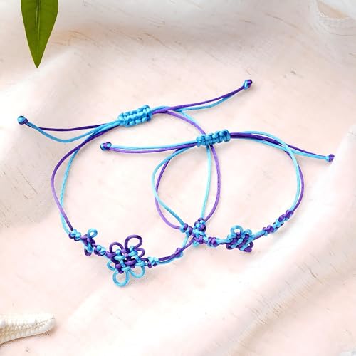 2 Pcs Friendship Matching Knot Bracelets Handmade Couples Accessories Gifts for Fans Decor, Knot Bracelet for Women Men Concert Outfit Fans Accessories3