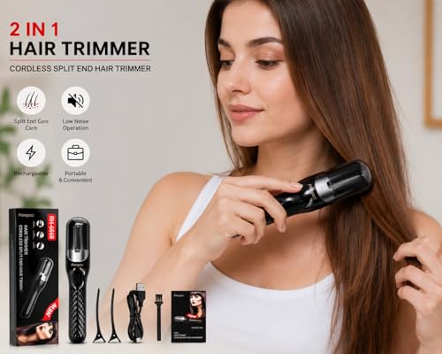Image of 2026 Automatic Hair Split End Remover Machine Rechargeable 2-in-1 Splitend Pro Hair Cutter for FrizzyDry, Damaged,Broken,Curly Types,Ideal For Women Seeking Healthyhair Women Beauty Styling Tool New. (ST-2)
