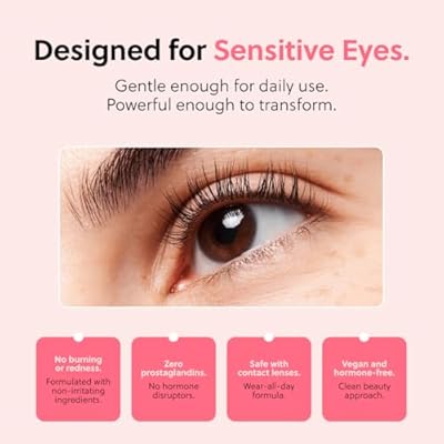 ForChics Eyelash Growth Serum - Prostaglandin-Free Lash Enhancing Serum for Longer, Thicker Lashes and Brows- Natural Formula, Visible Results in 2 Weeks - Vegan, Hormone-Free 0.10 fl. oz / 3ml