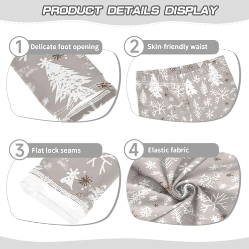 KLL Christmas Pattern Silver Toddler Girls' Legging Stretchy Full Length Pants Exercise3