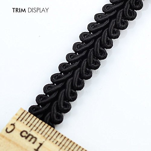 image for Resources House Black White Lace Ribbon Braided Gimp Embellishment Scr