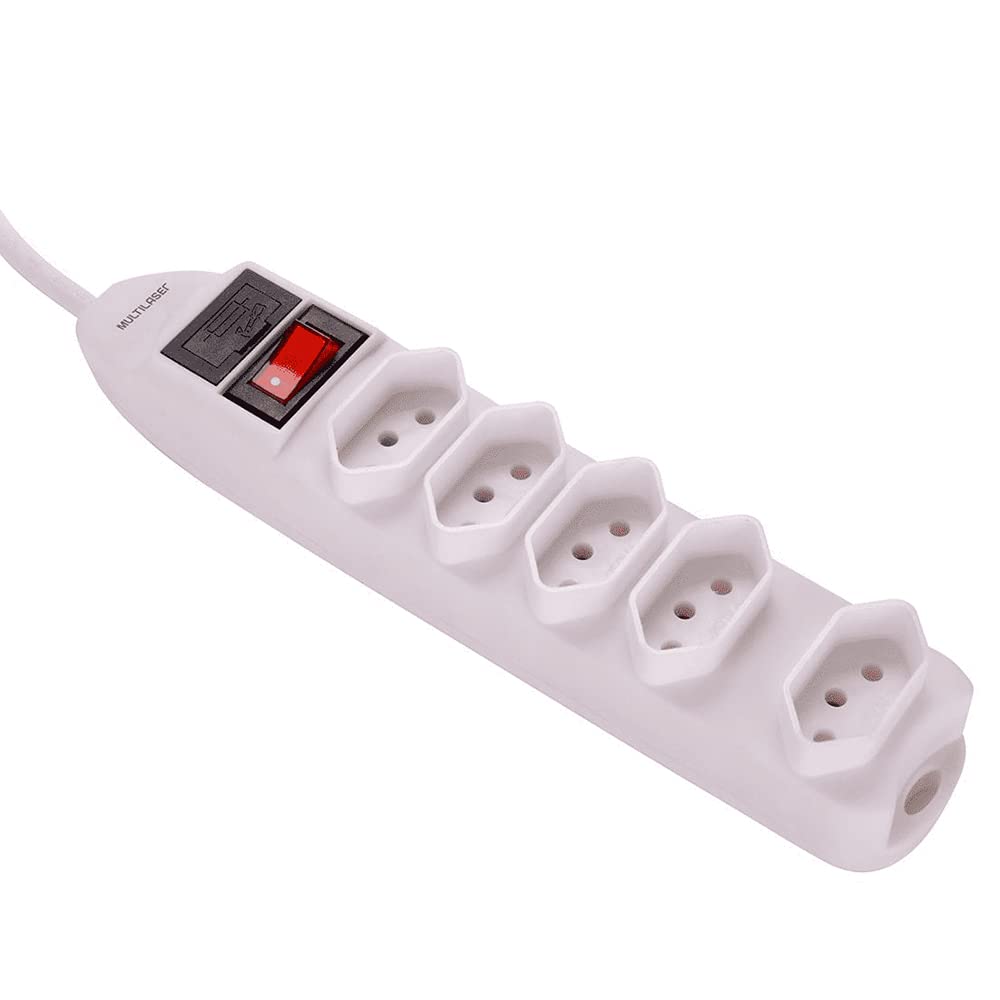 Filtro De Linha 5 Tomadas Branco Multilaser - WI300