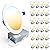 Ensenior 24 Pack 6 Inch LED Recessed Light, Dimmable, 2700K-5000K 5CCT, 1200LM High Brightness, 12W 120V, Damp Rated, Ultra-Thin Canless Wafer Ceiling Light - ETL & FCC & IC