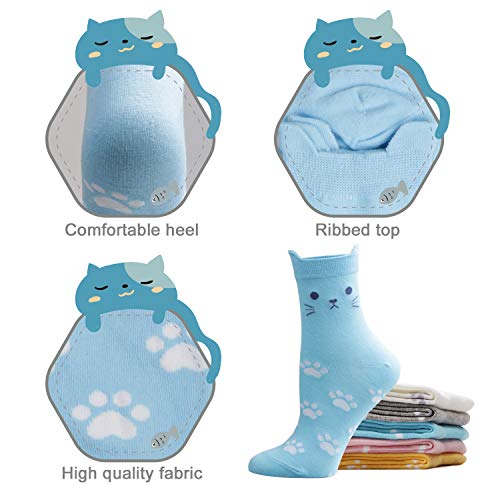 Image of Cute Animal Design Women's Socks Casual Cotton Crew Novelty Socks