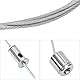 QWORK® 8 Stück Seilaufhängung Einbauset,1.5mmx1.5m, Edelstahl Decke Ohrstecker Drahtseil, Deckenbefestiger Befestigungs, für LED Panel Deckenleuchte