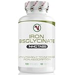 Nutriodol Iron Tablets High Strength 14mg - 180 Tablets, 6 Months Supply - Vegan Iron Supplements for Women and Men - Ferrous Fumarate, Reduces Tiredness and Fatigue | (180)